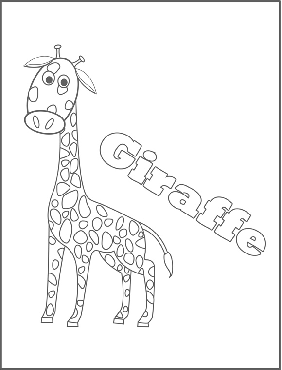 color the giraffe