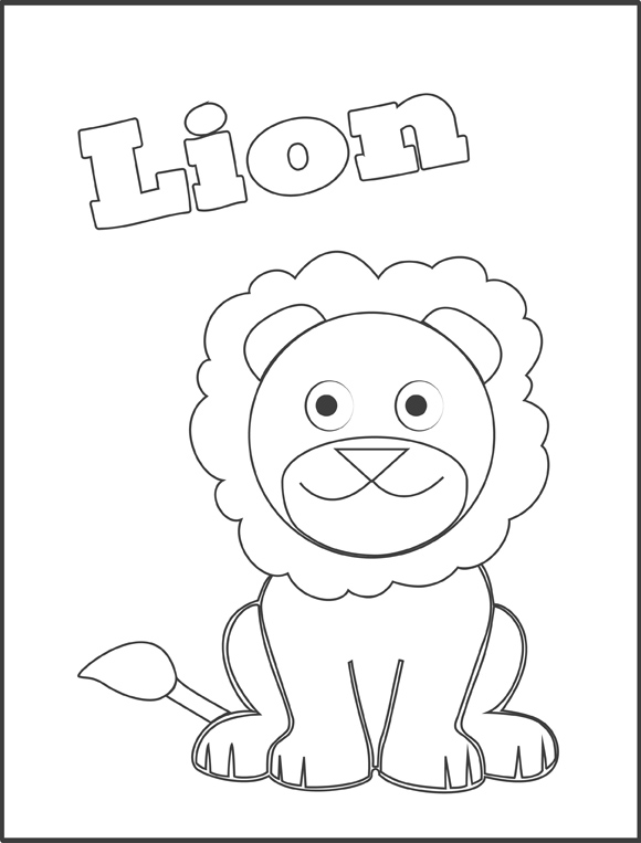 color the lion