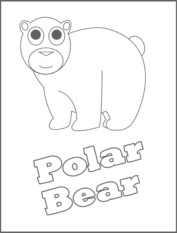 color the polar bear