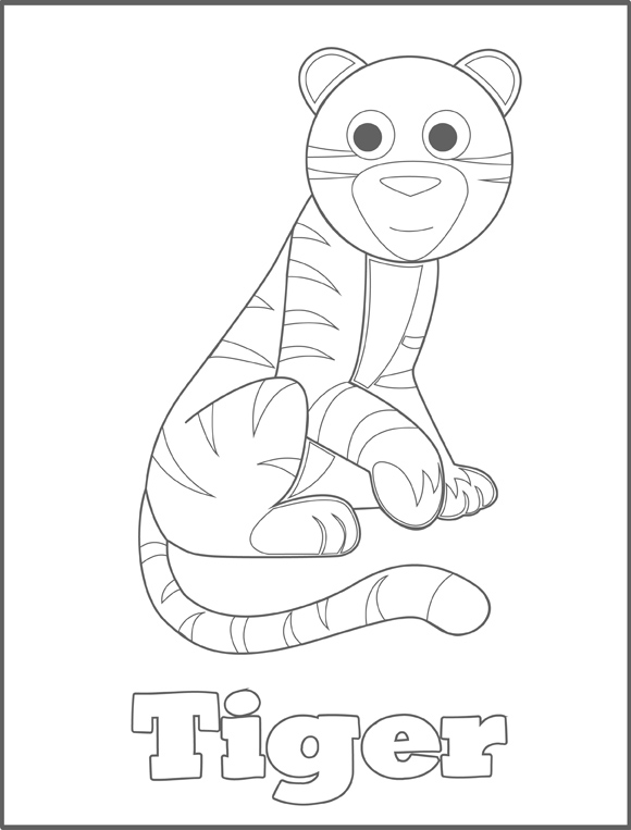 color the tiger