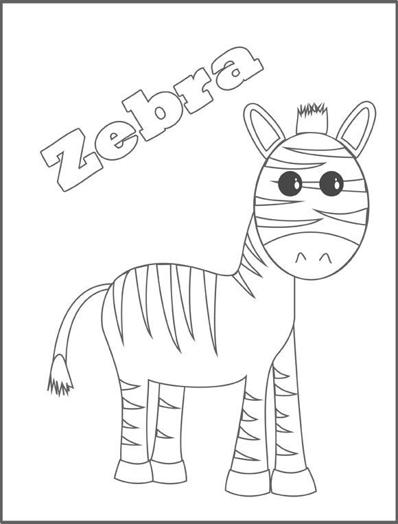 color the zebra